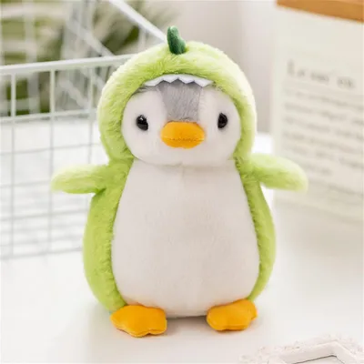 Immagine prodotto di Peluche a forma di pinguino, verde, 20 cm