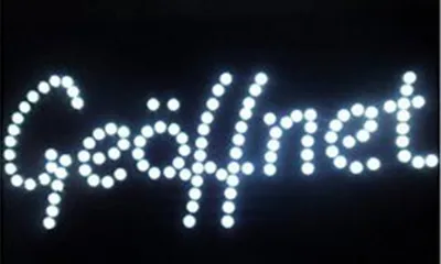 Produktbild von LED Schild GEoeFFNET Kaltweiss