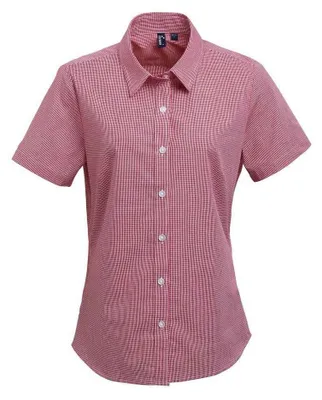 Obrázek produktu pro Premier - Dámská košile s krátkým rukávem LT2675 (3XL) (červená/bílá)