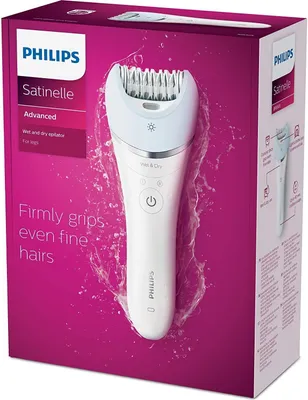Produktbild von Philips Satinelle Advanced Für Beine und Körper Nass- und Trockenepilierer, Blau, Weiß, 32 Pinzette, 2200 RPM, 15 /5,4 W, Eingebaut, Lithium-Ion (Li-Ion)