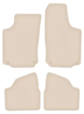 Produktbild von Velours-Fußmatten für Opel Corsa C 2000-2006 (Schrägheck) – 4-tlg, Beige, passgenau – Wielganizator FORTUNA