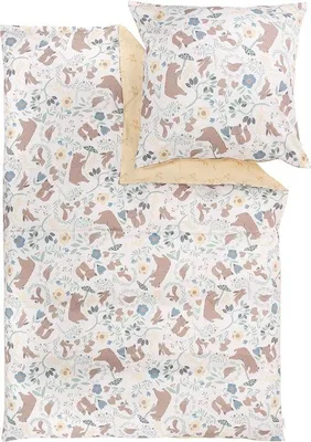 Immagine prodotto di Biancheria da letto per bambini 135x200 cm, 100% cotone, giallo