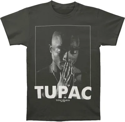 Produktbild von Tupac Shakur - "Praying" T-Shirt für Herren/Damen Uni RO6249 (M) (Schwarz)