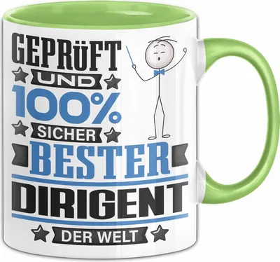 Produktbild von Dirigent Geschenk Lustiger Spruch für Dirigent Geschenkidee Bester Dirigent Der Welt (Grün)