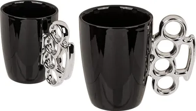 Produktbild von Schlagring Tasse - schwarz/silber
