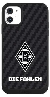 Produktbild von NIVOCASE Handyhülle für Apple iPhone 11 Hülle NIVOpure Case Schwarz Borussia Mönchengladbach Carbon Gladbach