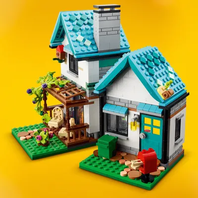 Zdjęcie produktu dla LEGO 31139 Creator 3 w 1 Przytulny dom, Zestaw do Budowania z Klocków z 3 Domami, Minifigurki i Akcesoria, Pomysł na Prezent dla Dzieci, Kreatywna Zabawka dla Chłopca i Dziewczynki