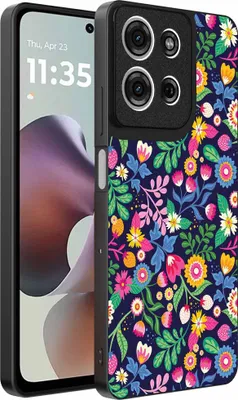Produktbild von Geeignet für Motorola Moto G56 Telefon Fall mit Blumendruck - TPU zurück Abdeckung Fall Blumendesign - Smartphonica