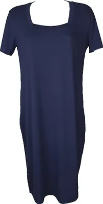 Immagine prodotto di Abito donna manica corta scollo quadrato viscosa vestito tempo libero mare spiaggia beachwear RAGNO articolo D954D7, I 46 - F 44 - D 42 - UK 16 - USA M, Viscosa 96%,Spandex 4%