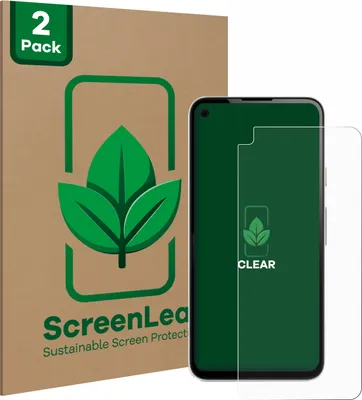 Produktbild von 2x ScreenLeaf Schutzfolie für Google Pixel 4a nachhaltiger Displayschutz Display Schutz Folie Klar Transparent