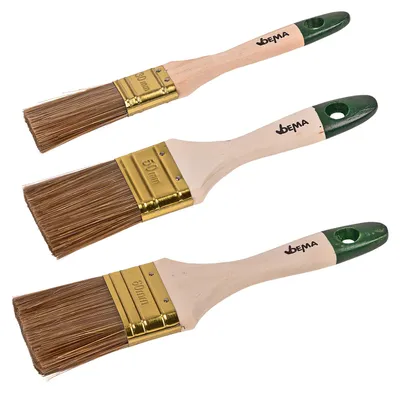 Produktbild von Flachpinsel Malerpinsel Lackpinsel Pinselset Pinsel Set 3-tlg. 30 / 50 / 60 mm