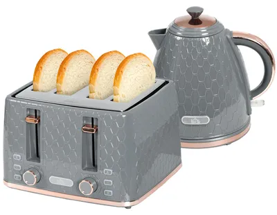 Produktbild von HOMCOM Wasserkocher mit Toaster 1,7L 4 Toastscheiben mit 7 Bräunungsstufen