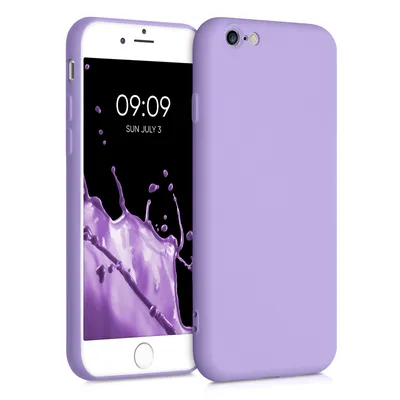 Produktbild von kwmobile Hülle kompatibel mit Apple iPhone 6 / 6S Hülle - gummierte TPU Silikon Handyhülle - Schutzhülle für kabelloses Laden - Case in Veilchen Lila