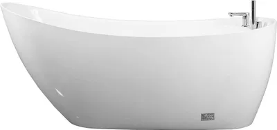 Produktbild von Freistehende Badewanne mit Armatur 170 x 75 x 73 cm Weiß 282 L NATALIA