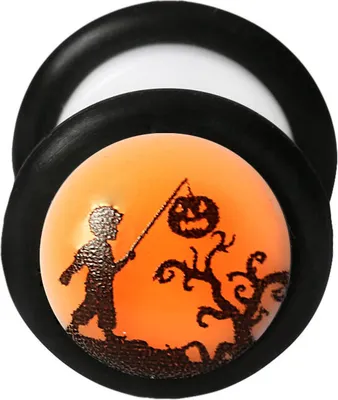 Produktbild von Fake Plug Halloween Ohrstecker im Dunkeln leuchtend Kind 12mm