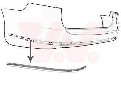 Produktbild von VAN WEZEL 5740553 Stoßstangen-Abdeckung Hinten Links für VW Passat Variant (365)