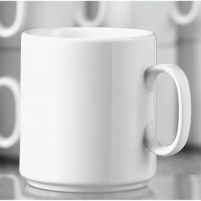 Productafbeelding van Esmeyer 6 koffiekopjes DIANE, van wit porselein, stapelbaar; inhoud: 0,28 liter, artikelnummer: 402-316