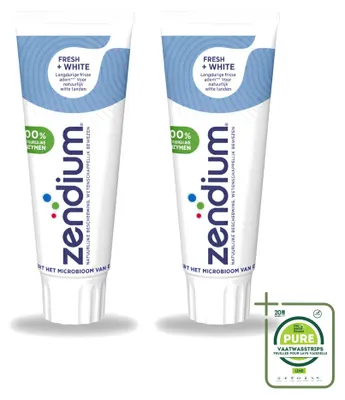 Immagine prodotto di 2 confezioni di dentifricio Zendium Fresh+White - 75 ml - confezione grande - 2 pezzi