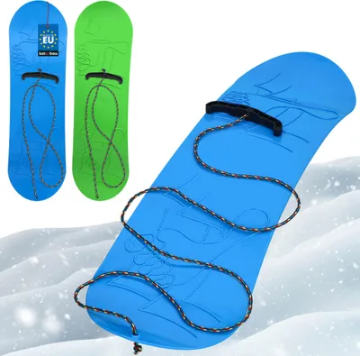 Zdjęcie produktu dla KOTARBAU® Deska Snowboardowa dla Dzieci Snowboard ze Sznurkiem Ślizg do Zjeżdżania po Śniegu Ślizgacz Niebieski Zielony Zestaw 2 SZT