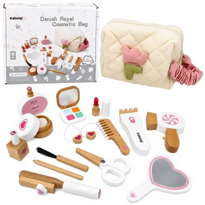 Immagine prodotto di Set di bellezza in legno Accessori per borse per cosmetici 16 pezzi.