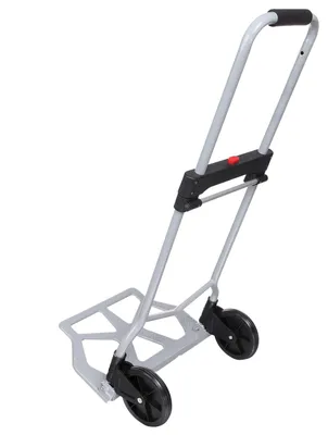 Imagen del producto de Carro de transporte plegable, de aluminio, con capacidad de carga de 100 kg, equipado con ruedas de goma para facilitar el transporte