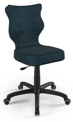 Zdjęcie produktu dla Krzesło Wzrostowe Dla Dzieci I Młodzieży, Ergonomiczne Krzesło Do Biurka, Dla Osób O Wzroście 159-188 Cm, Model Petit Schwarz Monolith 24