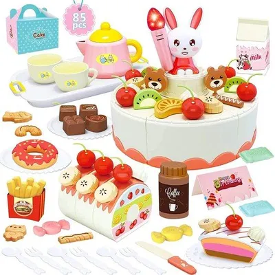 Immagine prodotto di Set da cucina per bambini con cibo e accessori, giocattolo per bambini dai 3 ai 5 anni