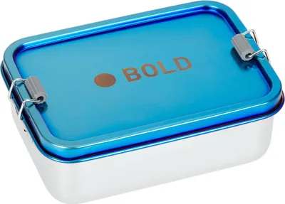 Produktbild von Lässig Brotdose Kinder - Edelstahl Lunchbox BOLD, blue/purple