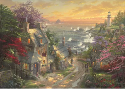 Produktbild von Schmidt Spiele Dörfchen Am Leuchtturm - 3000 Teile Puzzle; 59482
