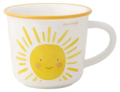 Immagine prodotto di Tazza da caffè "Mattina di sole", 380 ml, in porcellana, design "Raggio di sole", idea regalo