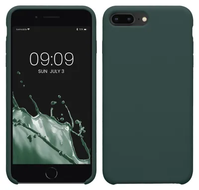 Produktbild von kwmobile Handyhülle für Apple iPhone 7 Plus / iPhone 8 Plus Hülle - Case Silikon - Kabelloses Laden - Schutzhülle Cover in Blaugrün