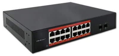 Obrázok produktu pre Qoltec SWITCH Gigabit Ethernet, 16x RJ45, 2x SFP, 1000 Mb/s