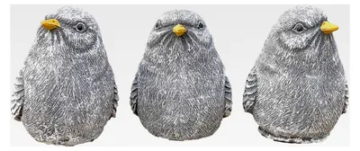 Produktbild von 3er Set kleine Vögel aus Steinguss