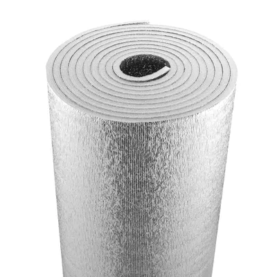 Zdjęcie produktu dla Podwójna odblaskowa rolka izolacyjna VEVOR, bariera radiacyjna z rdzeniem piankowym, 15,1 mm, 48 cali x 25 stóp, dwustronna odblaskowa osłona z folii aluminiowej Rolka izolacji termicznej