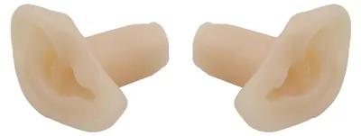 Silikon-Ohrmodelle, 1 Paar, flexibel, hautfarben, 7 cm