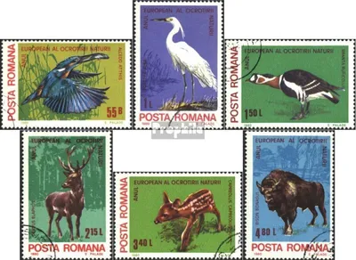 Produktbild von Briefmarken Rumänien 1980 Mi 3705-3710 (kompl.Ausg.) gestempelt Europäisches Naturschutzjahr 1980