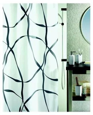 Produktbild von Perlenband Schwarz 120X200 DUSCHVORHANG Textil