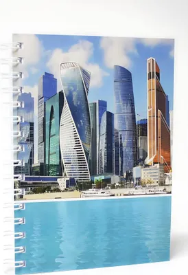 Produktbild von ADINA Premium Collegeblock "Skyline" A5 dotted 80 Blatt 90g/qm