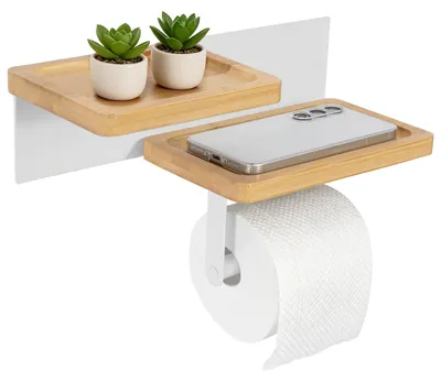 Image de Porte-rouleaux de papier toilette - 2 niveaux, en blanc
