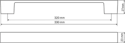 Produktbild von UU25 Griff, Satinchrom, 320mm
