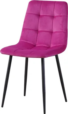 Produktbild von Mesa Samt Stuhl Pink mit Ziernähten, H 86,5 cm, B 44,5 cm, T 53 cm, Sitzhöhe 49,5 cm