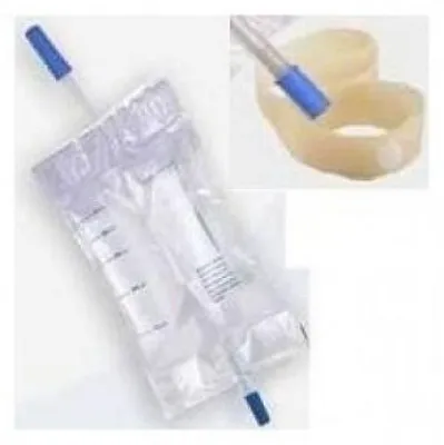 Immagine prodotto di Sacca Raccolta Urina Da Gamba In Pvc Non Sterile Volume 750 Ml Tubo Lunghezza 35 Cm Con Scarico E Valvola Antireglusso 10 Pezzi + 4 Laccetti