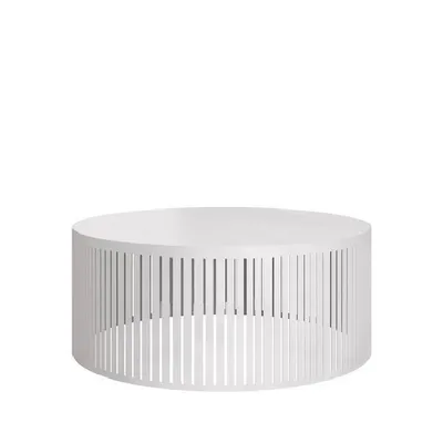 Produktbild von MIRJAN24 Couchtisch Velede Mini, Wohnzimmer Kaffeetisch, Gestell aus Stahl (Farbe: Weiß / Arktisches Weiß)