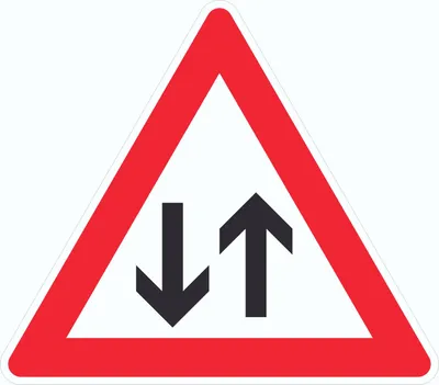 Produktbild von Aufkleber Dreieck Achtung Gegenverkehr Symbol D50mm
