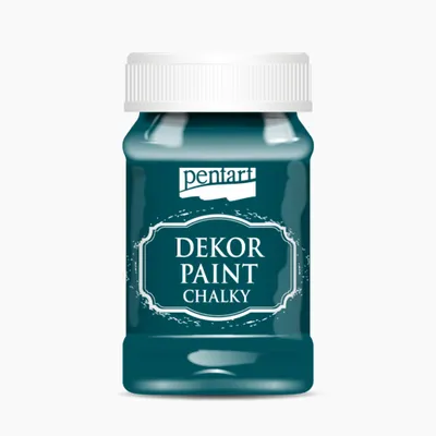 Zdjęcie produktu dla PENTART Kredowy kolor dekoracyjny, 100 ml, szmaragdowy