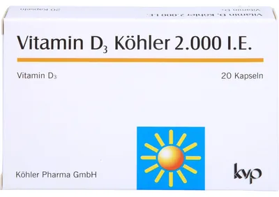 Immagine prodotto di Vitamina D3 Köhler 2000 UI, 20 compresse KAP