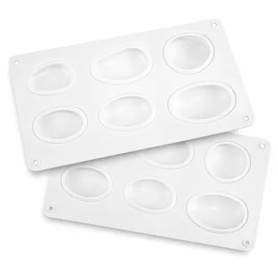 Produktbild von Silikonform Kieselsteine 2er Set, 6 Formen, BPA-frei, flexible Backform für Schokolade, Eis, Götterspeise und DIY, spülmaschinengeeignet