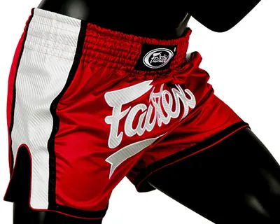 Productafbeelding van Fairtex Muay Thai korte broek BS1704, rode satijn