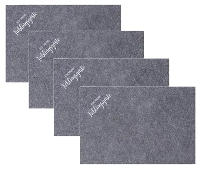 Produktbild von 4 Stück Tischsets aus Filz in Grau mit Spruch "Für meine Lieblingsgäste"