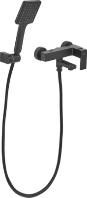 Produktbild von BELIANI Unterputz Badewannenarmatur Set Schwarz Messing mit Umschalter Modernes Design UP-Wannen-/Duscharmatur Wand-Einhebelmischer mit Handbrause